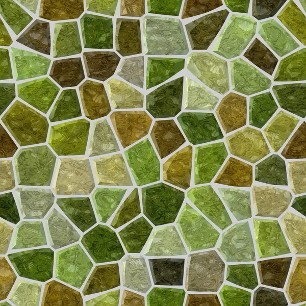 Surface Floor Marble Mosaic Pattern Seamless Background Gray Grout Green — Stock Photo, Image