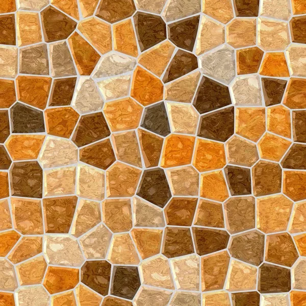 Surface Floor Marble Mosaic Pattern Seamless Background Gray Grout Orange — Stock Photo, Image