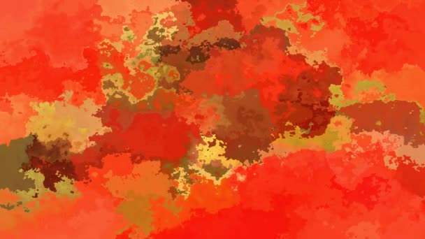 Abstrakta Animerade Målat Sömlös Loop Video Vattenfärgseffekt Het Röd Orange — Stockvideo