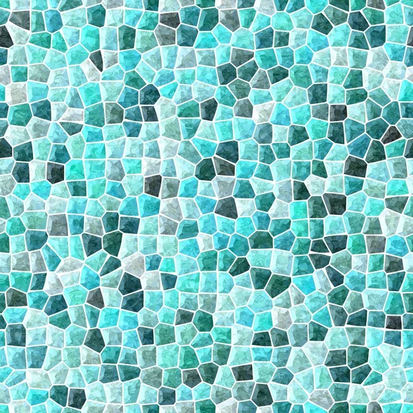 Surface Floor Marble Mosaic Pattern Seamless Background White Grout Cyan — Stock Photo, Image