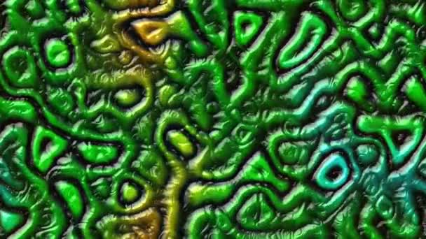 Абстрактный Анимированный Окрашенный Фон Бесшовный Цикл Видео Инопланетный Эффект Кожи — стоковое видео