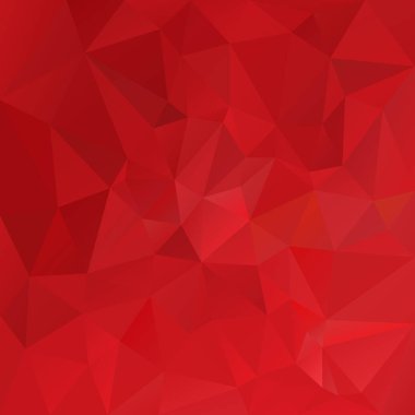 vektör arka düzensiz poligon kare plan - üçgen düşük poli desen - sıcak canlı kanlı kırmızı renk