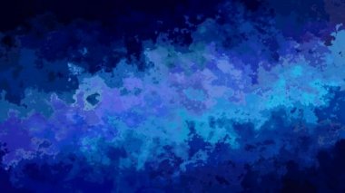 Soyut animasyonlu arka plan sorunsuz döngü video - Suluboya efekti - neon lekeli mavi renk