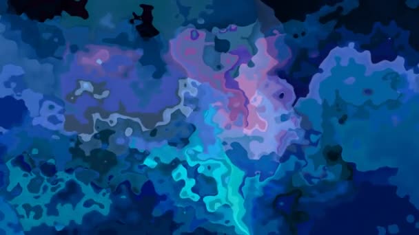 Abstraite Animée Fond Coloré Boucle Transparente Vidéo Effet Aquarelle Bleu — Video