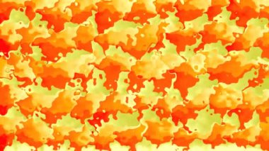 Soyut animasyonlu arka plan sorunsuz döngü video - Suluboya efekti - sonbahar sarı, yeşil, turuncu ve kırmızı rengi lekeli
