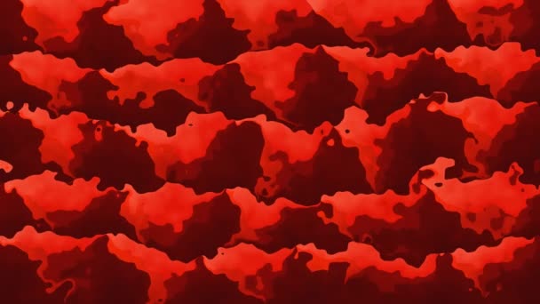 Abstrakta Animerade Målat Sömlös Loop Video Vattenfärgseffekt Mörk Blodiga Röd — Stockvideo