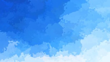 Soyut animasyonlu arka plan sorunsuz döngü video - Suluboya efekti - gök mavisi rengi lekeli