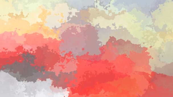 Абстрактний Анімований Вітражний Фон Безшовний Цикл Відео Акварельний Ефект Гарячий — стокове відео
