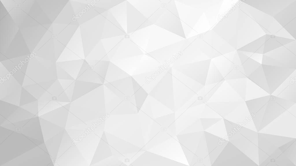 vector abstract irregular polygonal background - triangle low poly pattern - very light soft grayscale - white and gray 