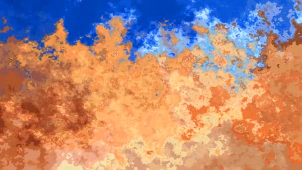 Abstrait Animé Fond Teinté Boucle Transparente Vidéo Effet Aquarelle Ciel — Video