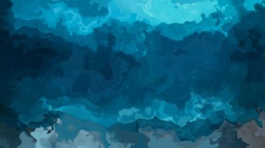 Soyut animasyonlu arka plan sorunsuz döngü video - Suluboya efekti - mavi yeşil çamurcun rengi lekeli
