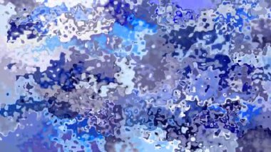 Soyut animasyonlu arka plan sorunsuz döngü video - Suluboya efekti - koyu ve açık mavi renkleri lekeli