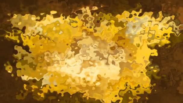 Abstrakte Animierte Hintergrund Nahtlose Schleife Video Aquarell Effekt Metallische Goldgelb — Stockvideo