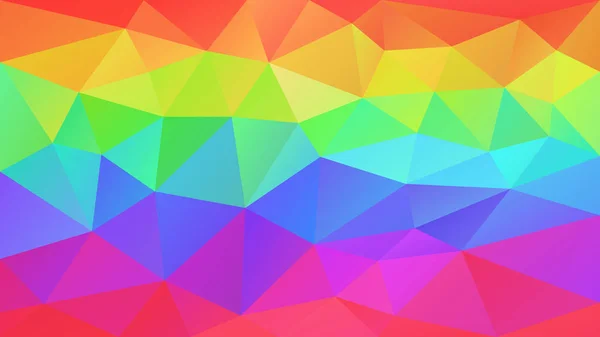 vector abstract irregular polygon background - triangle low poly pattern -  full spectrum multi color horizontal rainbow - red, orange, yellow, green,  blue, purple Stock Vector