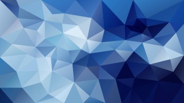vektör arka düzensiz poligon plan - üçgen düşük poli desen - koyu derin Kraliyet ve hafif gökyüzü mavi renk 