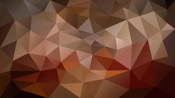 抽象的な不規則な多角形の背景 三角形の低ポリ パターン 暖かいブラウン ゴールド インド赤 さびた トープ 黄褐色 ベージュ — ストックベクタ