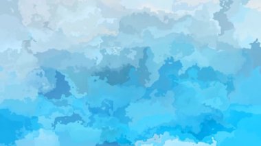 Soyut animasyonlu arka plan sorunsuz döngü video - Suluboya efekti - açık mavi renk lekeli