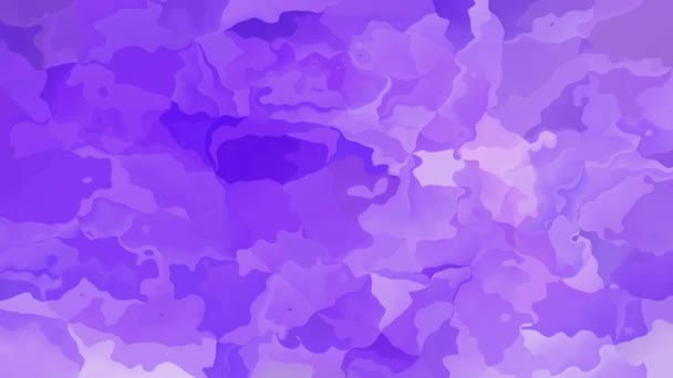 ステンド グラスの抽象アニメーション背景シームレス ループ ビデオ 水彩効果 紫紫の色 — ストック動画