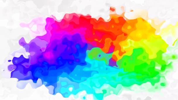 Abstract Geanimeerde Gekleurd Achtergrond Naadloze Loops Video Aquarel Splotch Effect — Stockvideo