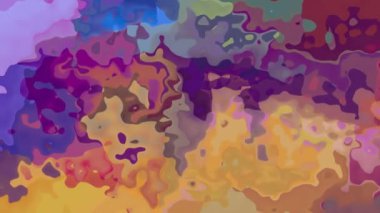 Soyut animasyonlu arka plan sorunsuz döngü video - suluboya splotch etkisi - hardal, sarı, mor, Bordo, mavi ve diğer alacalı renkler lekeli
