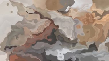 Soyut animasyon lekeli arka plan sorunsuz döngü video - suluboya splotch etkisi - soluk bej, gri, kahverengi renk