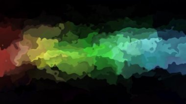 lekeli arka plan sorunsuz döngü video - suluboya splotch etkisi - gökkuşağı şerit tam renk tayfı - Eflatun, pembe, kırmızı, turuncu, sarı, yeşil, mavi, siyah soyut animasyon
