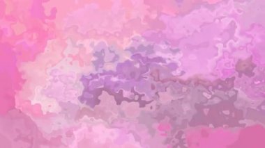 Soyut animasyonlu arka plan sorunsuz döngü video - suluboya splotch etkisi - şirin bebek prenses pembe mor mor pastel renk lekeli