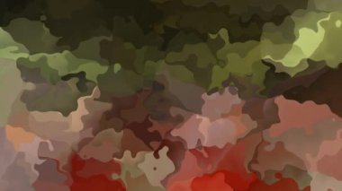 Soyut animasyonlu arka plan sorunsuz döngü video - suluboya splotch etkisi - haki yeşil paslı kırmızı kahverengi leylak rengi takımları rengi lekeli