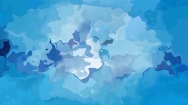 Soyut animasyonlu arka plan sorunsuz döngü video - suluboya splotch etkisi - gök mavisi rengi lekeli