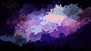Soyut animasyonlu arka plan sorunsuz döngü video - suluboya splotch etkisi - siyah, lavanta menekşe mor ve pembe renk lekeli