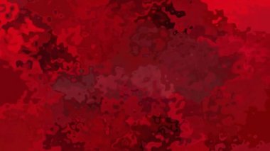 Soyut animasyonlu arka plan sorunsuz döngü video - suluboya splotch etkisi - kanlı kırmızı rengi lekeli