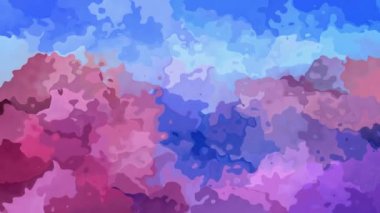 Soyut animasyon twinking arka plan sorunsuz döngü video - suluboya splotch etkisi - rengi lekeli gökyüzü mavi pembe lavanta mor leylak rengi günbatımı