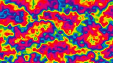 Soyut animasyon twinking lekeli arka plan sorunsuz döngü video - suluboya splotch etkisi - Infra neon tam renk tayfı - pembe, pembe, kırmızı, turuncu, sarı, mavi ve yeşil 