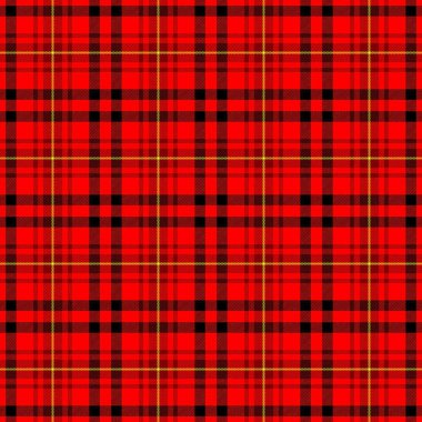 Checked elmas tartan ekose viski İskoç eteği kumaş Dikişsiz desen doku arka plan - kırmızı, siyah, sarı renk
