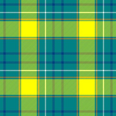 Checked elmas tartan ekose viski İskoç eteği kumaş Dikişsiz desen doku arka plan - yeşil, mavi yeşil, sarı, turuncu ve beyaz renk