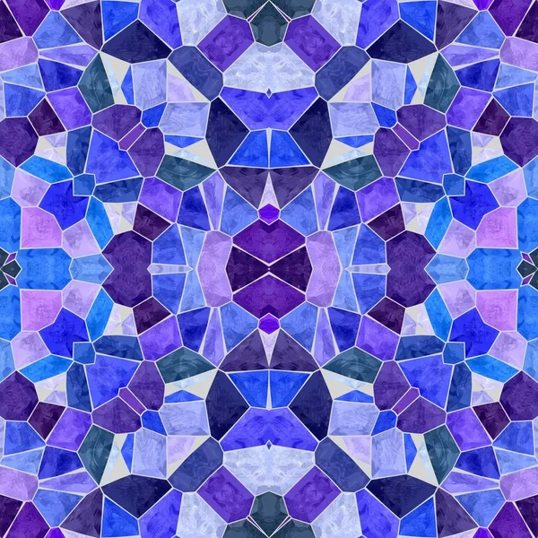 Mosaic Kaleidoscope Seamless Pattern Texture Background Royal Blue Cerulean Purple — Stock Photo, Image