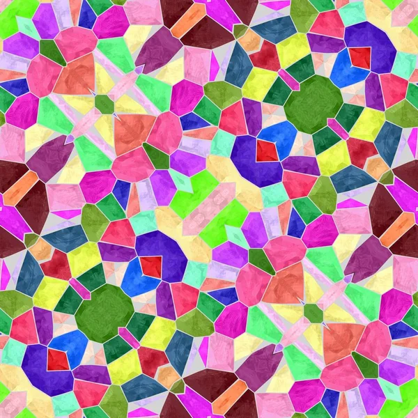 Mosaik Kalejdoskop Sømløse Mønster Tekstur Baggrund Fuld Farve Spektrum Farverige - Stock-foto