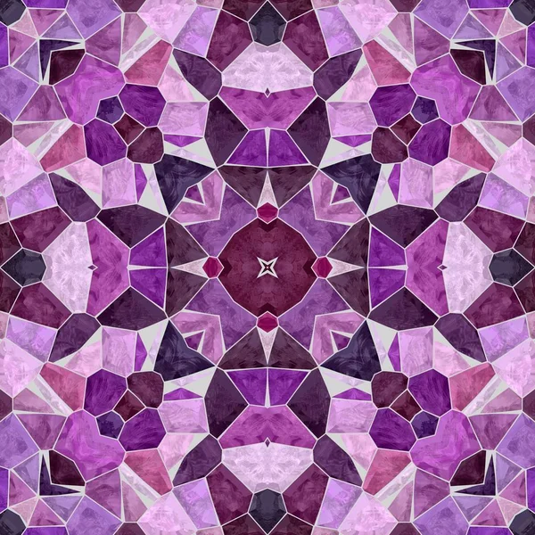 Mosaic Kaleidoscope Seamless Pattern Texture Background Purple Violet Fuchsia Pink — Stock Photo, Image