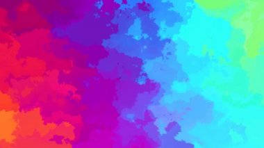 Soyut animasyon twinging lekeli arka plan sorunsuz döngü video - suluboya splotch etkisi - canlı neon gökkuşağı tam renk tayfı - Eflatun, pembe, kırmızı, turuncu, sarı, yeşil, mavi, menekşe, mor