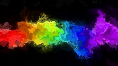 Soyut animasyon twinging lekeli arka plan sorunsuz döngü video - suluboya splotch etkisi - canlı neon gökkuşağı tam renk tayfı - Eflatun, pembe, kırmızı, turuncu, sarı, yeşil, mavi, menekşe, mor