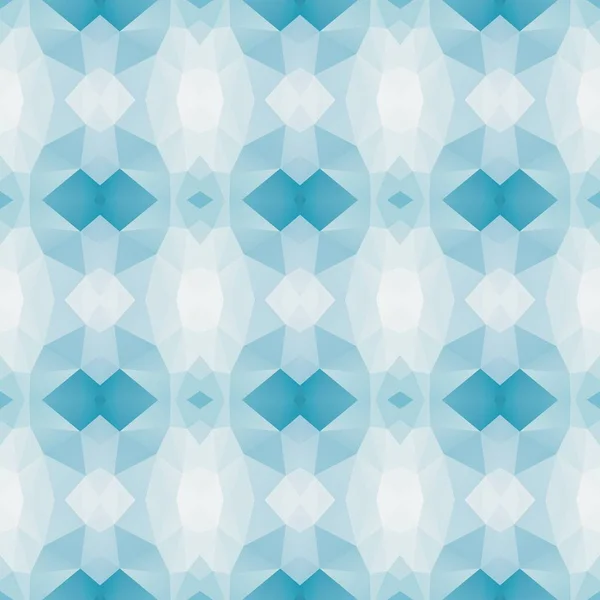Mosaic Kaleidoscope Seamless Pattern Texture Background Light Baby Cerulean Blue — Stock Photo, Image