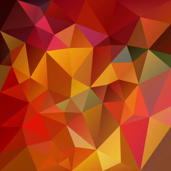ベクトル抽象的な不規則な多角形正方形背景 三角形低温ポリ パターン オレンジ カーキ色 — ストックベクタ