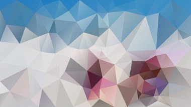 vector abstract irregular polygonal background - triangle low poly pattern - sky blue, ivory white, gray, mauve and taupe color clipart