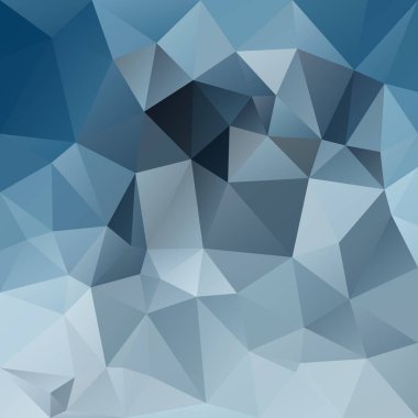 vektör arka düzensiz poligon kare plan - üçgen düşük poli desen - ceulean mavi, gri ve kayrak gri renk