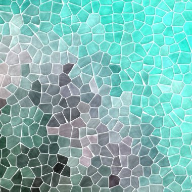 Soyut doğa mermer plastik taşlı mozaik karolar doku arka plan beyaz harç - deniz mavisi, Turkuaz, lagün, mavi, yeşil, gri, kayrak gri renkler ile