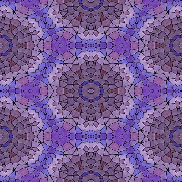 Mosaic Kaleidoscope Seamless Pattern Texture Background Purple Violet Mauve Blue — Stock Photo, Image