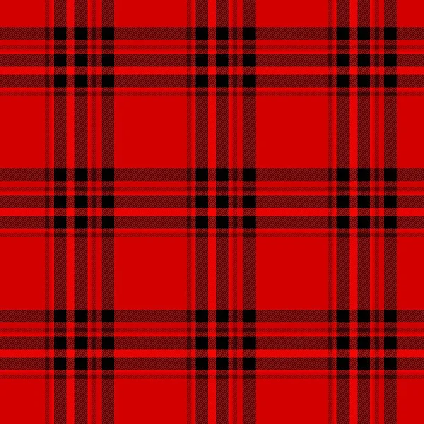 Verificado diamante tartan xadrez escocês kilt tecido sem costura padrão textura fundo - cor vermelho quente e preto — Fotografia de Stock