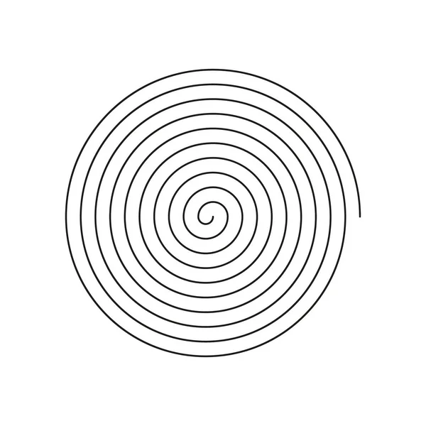 Vector Simple Línea Arte Lineal Espiral Icono Blanco Negro — Archivo Imágenes Vectoriales