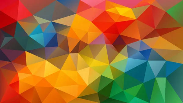 ベクトル不規則な多角形の抽象的な背景 三角形の低ポリ パターン 完全なスペクトル マルチ色の虹 — ストックベクタ
