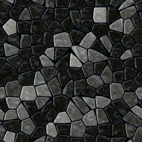 Επιφάνειας Δαπέδου Μαρμάρινο Μωσαϊκό Μοτίβο Απρόσκοπτη Υπόβαθρο Μαύρο Ρευστοκονίαμα Σκούρο — Φωτογραφία Αρχείου